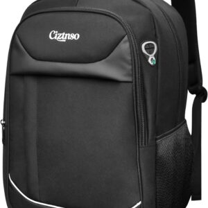 Travel Laptop Backpack for Men, Anti Theft Slim Durable Backpack for Women, with USB Port, Waterproof Business Computer Bag, for 18.4 inch Laptop and Notebook - Black