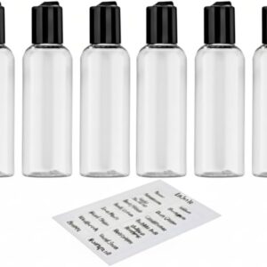 Travel Bottles Set for Toiletries - Leakproof Refillable Travel Size Containers, TSA Approved Bottles with Labels for Carry-On Travel (100ml)