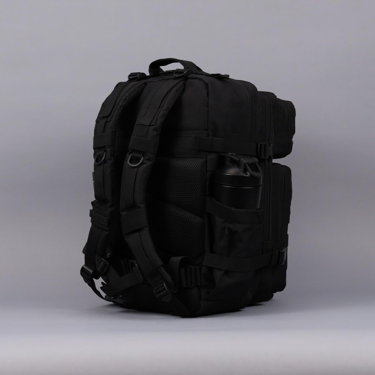 WOLFpak 45L Athletic Gym Backpack - Durable 1000D Waterproof Oxford Material with MOLLE Webbing, Laptop Pocket & Dual Cup Holders, Durable Fitness/Travel/Military Daypack (Nightshade Edition) - Image 10