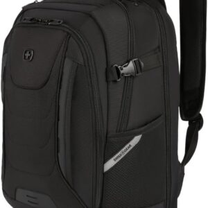 SwissGear Travel Tech Pro Laptop Backpack – Fits Laptops up to 16” – ScanSmart TSA-Friendly Backpack with Multiple Organizer Pockets – Black