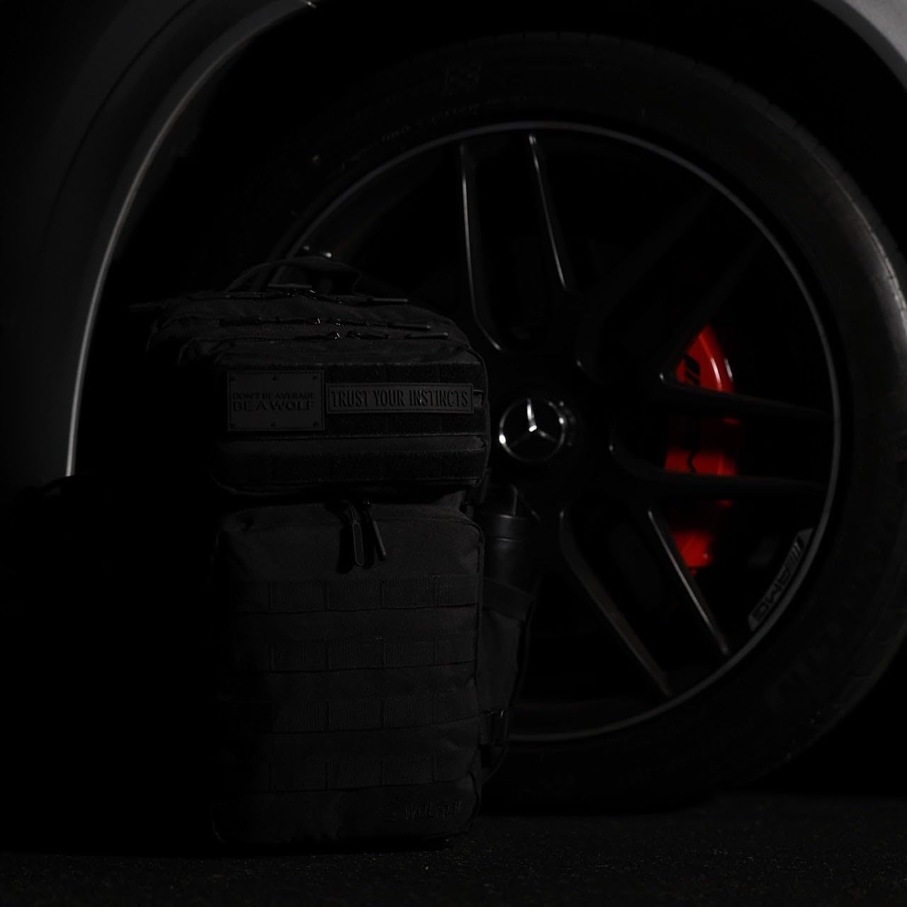 WOLFpak 45L Athletic Gym Backpack - Durable 1000D Waterproof Oxford Material with MOLLE Webbing, Laptop Pocket & Dual Cup Holders, Durable Fitness/Travel/Military Daypack (Nightshade Edition) - Image 6