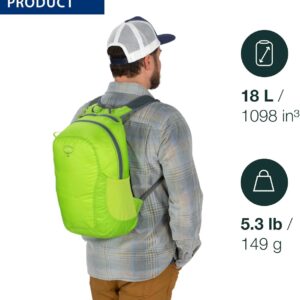 Alternative view of Osprey Ultralight Collapsible Stuff Pack - Lightweight, Packable Travel Backpack — Extra Bag For Travel and Every Day — 18 L Capacity Daypack to Expand Luggage, Black