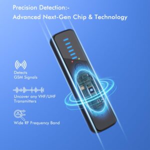 Alternative view of Upgraded Hidden Camera Detector - AI-Powered Anti-Spy Device, GPS Tracker & Bug Detector, Portable RF Signal Scanner for Hotels, Travel, Home & Office (Black)