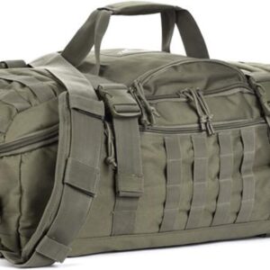 Travel Duffle Bag Backpack for Men - Large Tactical Bags Weekender Gym Bag for Overnight Traveling Military Workout Deployment Sports (Green, 25L)