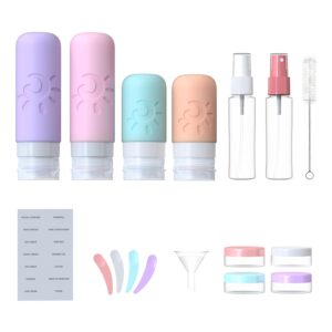 Alternative view of 18 Pack travel Bottles for Toiletries, TSA Approved Silicone Travel Containers Leak Proof Refillable Travel Accessories for Shampoo Conditioner Lotion Body Wash(Multicolored C)