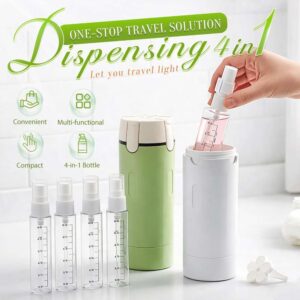 Alternative view of 4 in 1 Travel Dispenser, 4 Pack 30ML Travel Bottles for Toiletries, Leak Proof Travel Size Containers, Portable Containers for Shampoo Lotion Conditioner Cream (White)