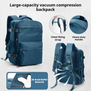 Alternative view of 30L Carry-on Vacuum Backpack with Wireless Pump Included,Vacuum Compression Backpack for Men and Women Traveling (Black,Large)