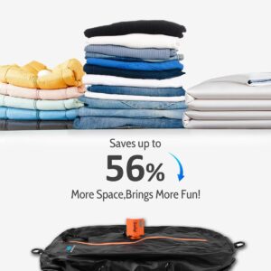 Alternative view of Zurligi Vacuum Compression Bags with Pump for Travel – IPX8 Waterproof Vacuum Packing Cubes, Reusable Carry-On Bags for Clothes, Suitcase & Backpack(2-Pack, Black)