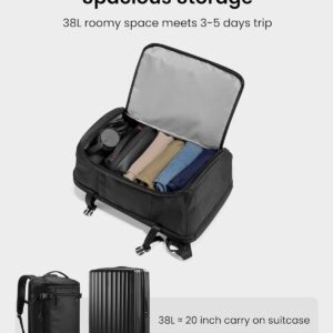 Alternative view of tomtoc Travel Backpack 38L, TSA Friendly Flight Approved Carry-on Luggage Water-resistant Lightweight Business Rucksack, Durable Large Computer Bag Daypack Fits 17.3 Inch Laptop