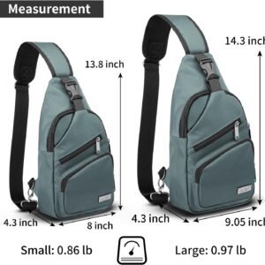 AMJ Crossbody Sling Bag Men Women, Casual Shoulder Backpack, Chest Daypack Satchel for Hiking Travel