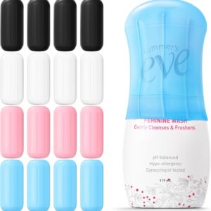 16 Pack Silicone Bottle Cover,Travel Essential for Women Men,Cruise Ship Essentials 2025,Beach Vacation Essentials,Travel Size Toiletries,Airplane Travels Accessories Elastic Sleeves for Leak Proofing
