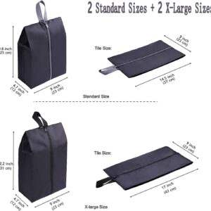 Alternative view of YAMIU Travel Shoe Bags Set of 4 Waterproof Nylon with Zipper for Men & Women, Black