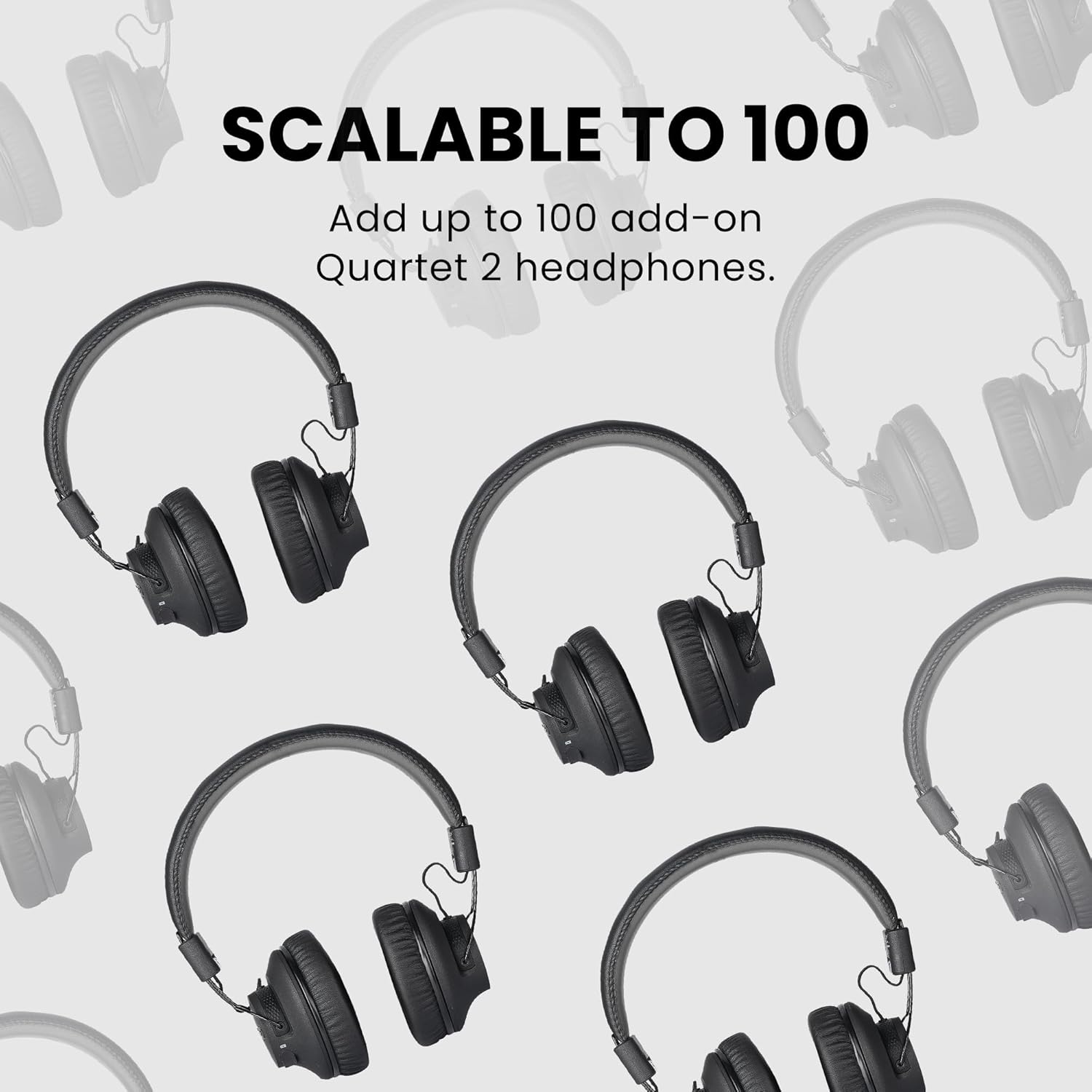 Avantree Quartet 2 - Wireless Group Listening Headphones & Transmitter for TV, Church, Classroom, Silent Discos, Plug & Play, 2.4GHz Expandable Multi-Headphone System with Low Latency & Clear Voice - Image 4