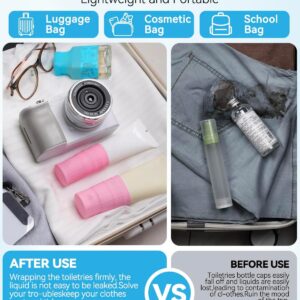 Alternative view of 16 Pack Silicone Bottle Cover,Travel Essential for Women Men,Cruise Ship Essentials 2025,Beach Vacation Essentials,Travel Size Toiletries,Airplane Travels Accessories Elastic Sleeves for Leak Proofing