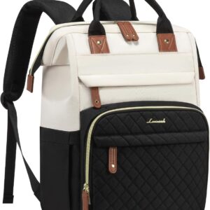 LOVEVOOK Laptop Backpack for Women, 15.6'' Waterproof Nurse Bag Teacher Work Backpack Purse for Women, Travel Computer Backpack for College Office Business Ladies
