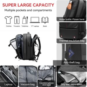Alternative view of Fiordpack Vacuum Backpack Travel (External Pump, 60L), TSA Lock, Expandable Vacuum Seal Compression Travel Backpack for 17" Laptop, Airline Approved