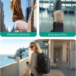 Alternative view of BAGSMART Travel Backpack Carry on Flight Approved, 28L Lightweight Backpack Fits 17.3 Inch Laptop for Men Women, Water Resistant Personal Item Travel Bag with USB Charging Port, Black