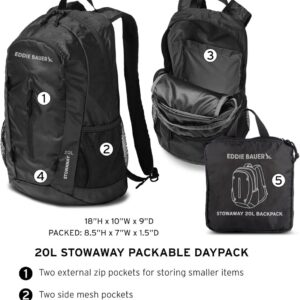 Alternative view of Eddie Bauer Stowaway Packable Backpack | Travel | Outdoor | Lightweight | Foldable | Durable | Ripstop Polyester | 20L - Maroon