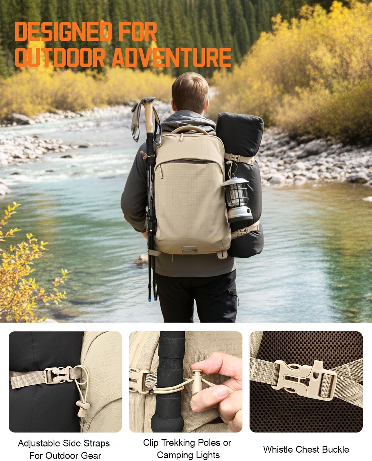 Zurligi Vacuum Backpack for Travel with Mini Pump, Expandable Vacuum Seal Compression Backpack, Space-Saving Daypack,TSA-Lock (Vacuum Pro, Beige) - Image 8