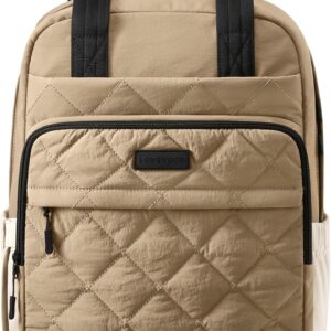 LOVEVOOK Travel Backpack for Women, 15.6 Inch Quilted laptop Backpack With Pouch Pocket for Large Capacity Cup, Large Capacity Work Bag College Bookbag, Carry On Personal Item Bag