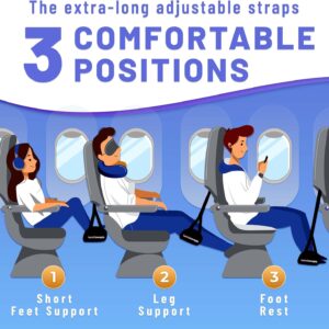 Alternative view of BASIC CONCEPTS Airplane Foot Hammock for Plane Travel Essentials - Airplane Travel Essentials, Long Flight Foot Rest - Plane Gadgets
