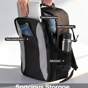 Alternative view of HOTOR Travel Backpack - TSA-Friendly Carry-On Backpack for Men & Women, Internal Luggage Straps & Waterproof Pocket, Perfect for Travel Essentials, Work, Commuting, 16.9" x 11.4" x 7.9", Black