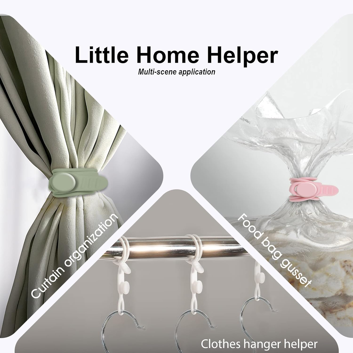 Nearockle 24Pcs Silicone Cable Straps Cord Organizer for Bundling Earphone, Phone Charger, Computer Cords, Reusable Cable Ties Wire Organizer in Home,Office,Kitchen,School (4 Colors) - Image 6