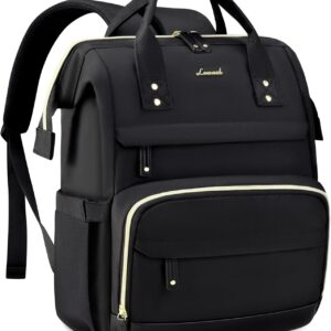 LOVEVOOK Laptop Backpack for Women, 15.6 Inch Work Business Backpacks Purse With Large Capacity, Waterproof Nurse Bag College Bookbag for School, Waterproof Casual Daypack for Travel