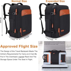 Alternative view of BAGPARKK Travel Laptop Backpack,42L Carry on Luggage, Flight Approved Expandable Backpack,Business Anti Theft Weekender Bags for Women Men, Water Resistant Expandable Backpacks With 4 Packing Cubes