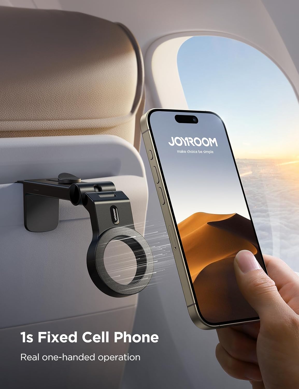 JOYROOM for Magsafe Airplane Phone Holder Travel Essentials,【Unlimited Scenery】 Hands-Free Plane Phone Holder, Airplane Travel Accessories for iPhone 17 Pro Max & Magsafe Case - Image 2
