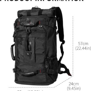 Alternative view of YOUMIAN Large Capacity For Travel Hiking Sports Carry On Backpack Durable Convertible Duffle Bag Laptop airplane (black, 60L-Large)