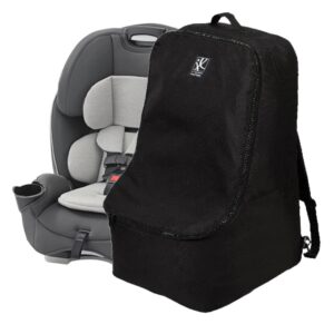 J.L. Childress Padded Backpack Car Seat Bag - Travel Bag for Airplane, Fits Most Baby & Infant Car Seats, Boosters, & Carriers, Airport Accessories for Gate Check or Baggage Check - Ultimate, Black