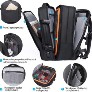 Alternative view of 35L Travel Backpack,Flight Approved Carry On Backpack for International Travel Bag, Water Resistant Durable 17-inch Laptop Backpacks,Large Daypack Business Weekender Luggage Backpack for Men Women