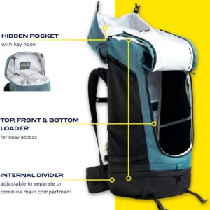 Alternative view of NOMAD Batura Backpack - Premium 70L Pack with Rain Cover Included | Lightweight Rucksack for Traveling, Hiking, Camping, Outdoor Sports (Steel Blue)