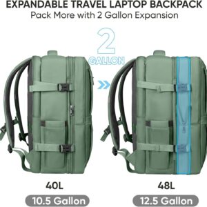 Alternative view of BALEINE Travel Backpack for Women Men, Large Sturdy Carry On Laptop Backpack Gifts for Business, Casual, Weekender, Hiking (XL, Olive Green)