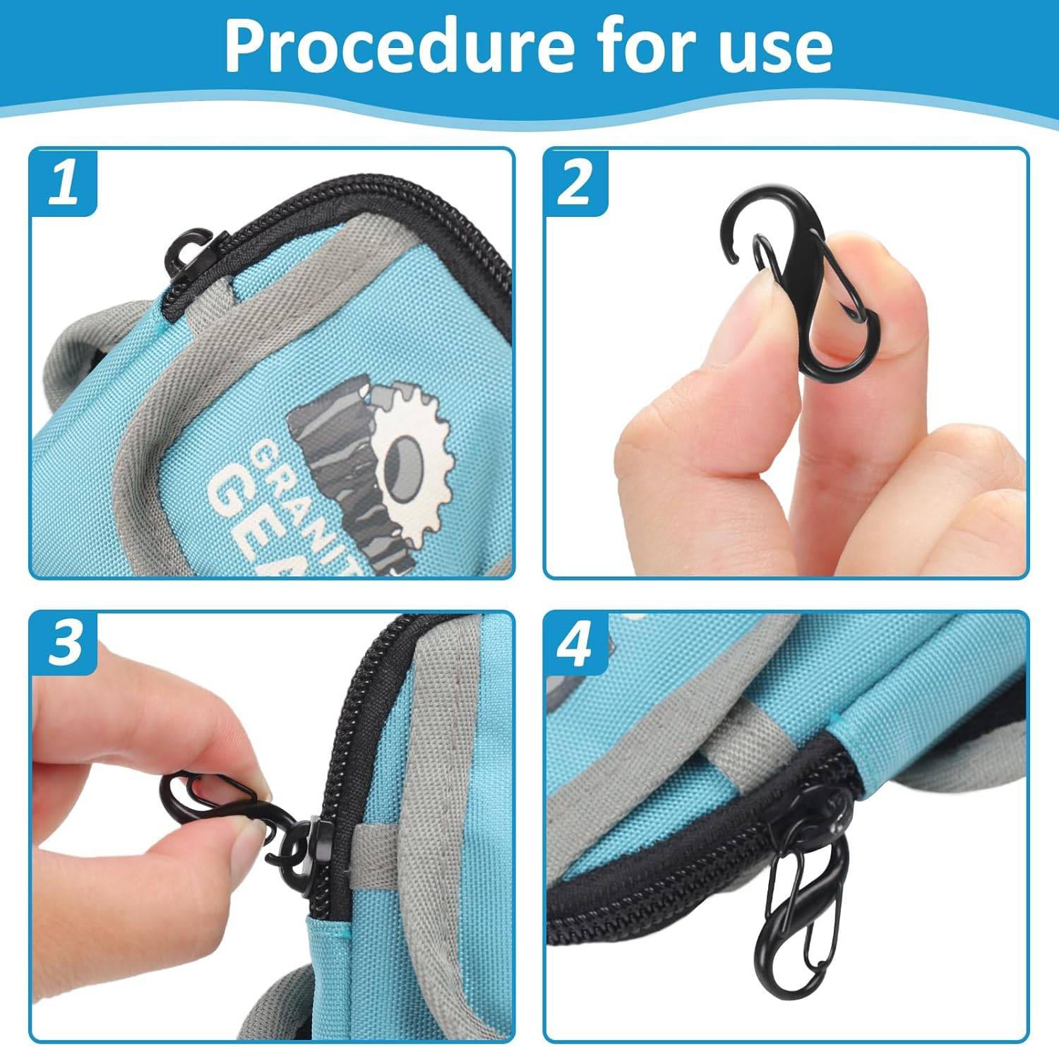 Phinus Lock Combo, Total 21PCS Clips Anti-Theft, Locks Anti-Theft for Luggage, Clothing, Backpacks, Boots, Purses, Travel Outdoor Sports(Black, Silver, Gold) - Image 3