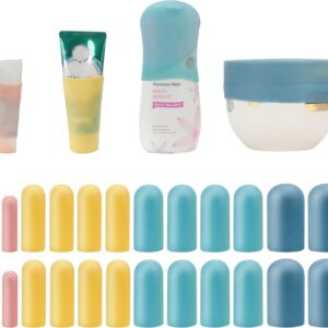 Silicone Bottle Covers Travel Essentials for Women Men, Beach Vacation Essentials, Travel Size Toiletries Accessories, Cruise Ship Essentials 2025, Must Haves, Leak Proofing