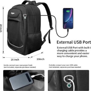 Alternative view of Travel Laptop Backpack for Men, Anti Theft Slim Durable Backpack for Women, with USB Port, Waterproof Business Computer Bag, for 18.4 inch Laptop and Notebook - Black