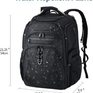 Alternative view of KROSER TSA Friendly Travel Laptop Backpack 18.4 inch XXXL Gaming Backpack Water-Repellent College Daypack Business Backpack with RFID Pockets & USB Port for Men/Women-Black | TSA Friendly, Water-Repellent, College Daypack, Business Backpack, RFID Pockets, USB Port