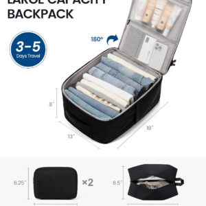 Alternative view of LOVEVOOK Travel Backpack for Men, 40L Carry on Backpack Flight Approved with 3 Packing Cubes, Extra Large Personal Item Bag Fits 17.3 inch Laptop for Airplanes, Water Resistant Daypack, Black