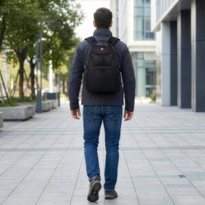 Alternative view of SwissGear 1900 Scansmart Mini/Slim Version, Fits Most 13 Inch Laptops and Tablets, TSA Friendly Backpack, Black