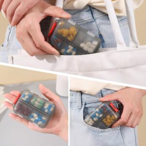 Alternative view of Zuihug 1Pack Travel Pill Organizer - 10 Compartments Pill Case, Compact and Portable Pill Box, Perfect for On-The-Go Storage, Pill Holder for Purse Gray