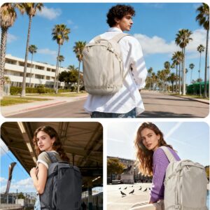 Alternative view of BAGSMART Travel Backpack Women, 15.6 Inch Carry On Backpack Flight Approved, TSA Approved Personal Item Travel Bag, Water Resistant Weekender Bag Luggage Daypack, Beige
