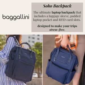 Alternative view of Baggallini Soho Backpack - Travel Laptop Backpack for Women - Lightweight Water-Resistant Luggage Bag, Black