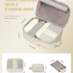 Alternative view of LOVEVOOK Travel Backpack for Women, Carry on Backpack for Airplanes,TSA Personal Item Travel Bag fits 15.6" Laptop,Travel Essentials Carry On Bag Flight Approved with 3 Packing Cubes