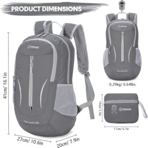 Alternative view of ZOMAKE Ultra Lightweight Packable Backpack 25L, Foldable Hiking Backpacks Water Resistant Small Folding Daypack for Travel(Dimgray NEW)