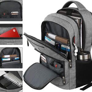 Alternative view of Laptop Backpack,Business Travel Anti Theft Slim Durable Laptops Backpack with USB Charging Port,Water Resistant College Computer Bag for Women & Men Fits 15.6 Inch Laptop and Notebook - Grey