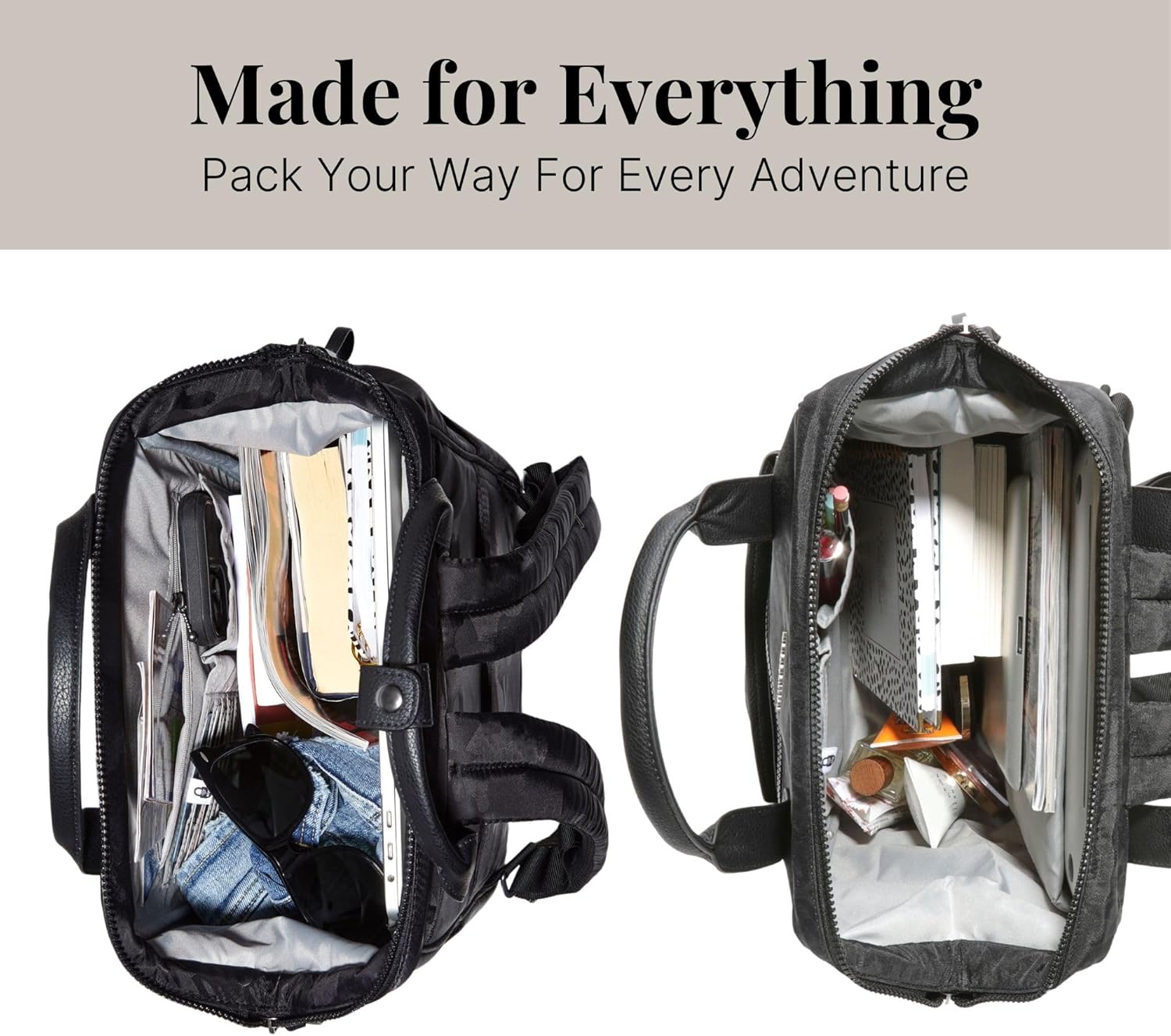 Baggallini Soho Backpack - Travel Laptop Backpack for Women - Lightweight Water-Resistant Luggage Bag, Black - Image 8