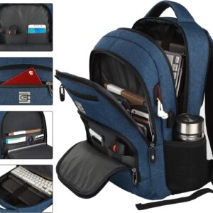 Alternative view of Laptop Backpack,Business Travel Anti Theft Slim Durable Laptops Backpack with USB Charging Port,Water Resistant College Computer Bag for Women & Men Fits 15.6 Inch Laptop and Notebook - Blue