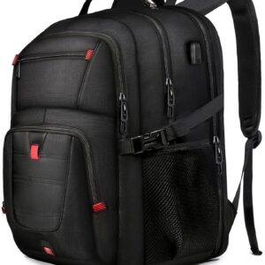 Z-MGKISS Travel Backpack,Extra Large Travel Laptop backpack, Travel Backpack for Men Women with TSA Airline Approved Luggage Bussiness Backpack, Black